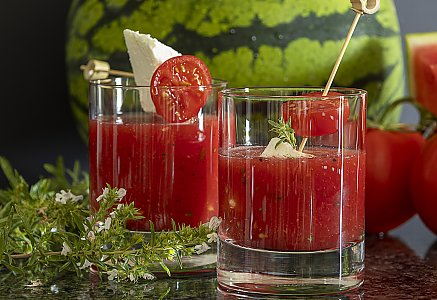 Wassermelonen-Tomaten-Gazpacho